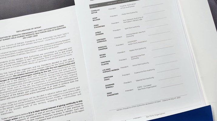 Sottoscritto accordo tra tutti i porti Adriatici